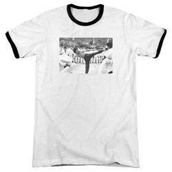 Bruce Lee - Mens Kick To The Head Ringer T-Shirt