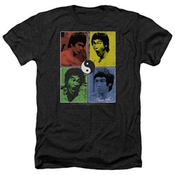 Bruce Lee - Mens Enter Color Block Heather T-Shirt