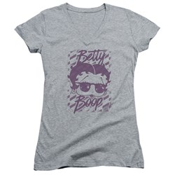 Betty Boop - Juniors Summer Shades V-Neck T-Shirt