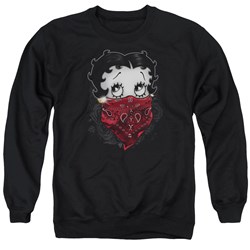 Betty Boop - Mens Bandana &Amp; Roses Sweater