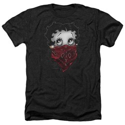 Betty Boop - Mens Bandana & Roses Heather T-Shirt