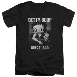 Betty Boop - Mens On The Line V-Neck T-Shirt