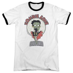 Betty Boop - Mens Breezy Zombie Love Ringer T-Shirt