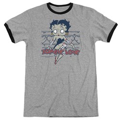 Betty Boop - Mens Zombie Pinup Ringer T-Shirt