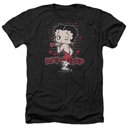Betty Boop - Mens Classic Kiss Heather T-Shirt