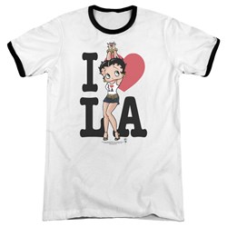 Betty Boop - Mens I Heart La Ringer T-Shirt