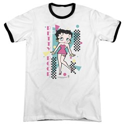 Betty Boop - Mens Booping 80S Style Ringer T-Shirt