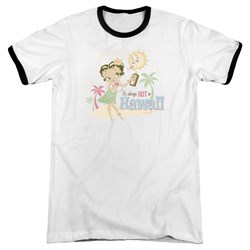 Betty Boop - Mens Hot In Hawaii Ringer T-Shirt