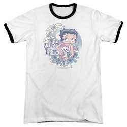 Betty Boop - Mens Aloha Ringer T-Shirt