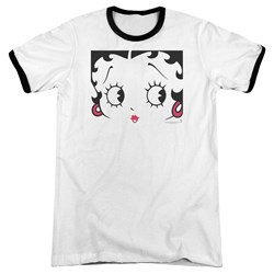 Betty Boop - Mens Close Up Ringer T-Shirt