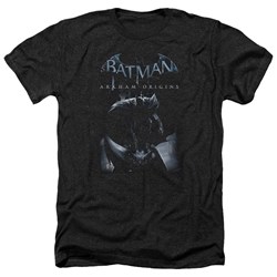 Batman Arkham Origins - Mens Perched Cat Heather T-Shirt