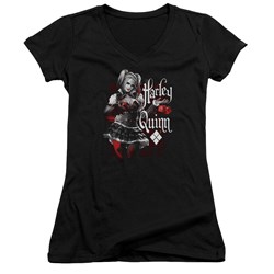 Batman Arkham Knight - Juniors Dice V-Neck T-Shirt
