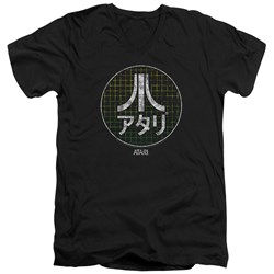 Atari - Mens Japanese Grid V-Neck T-Shirt