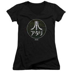 Atari - Juniors Japanese Grid V-Neck T-Shirt