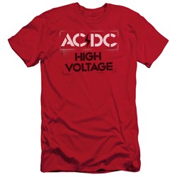 AC/DC - Mens High Voltage Stencil Premium Slim Fit T-Shirt