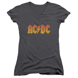 AC/DC - Juniors Logo V-Neck T-Shirt