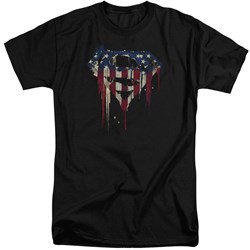 Superman - Mens Bleeding Shield Tall T-Shirt