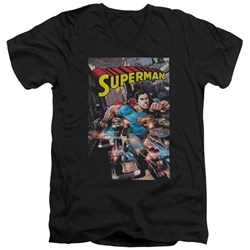 Superman - Mens Action One V-Neck T-Shirt
