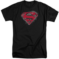 Superman - Mens Hardcore Noir Shield Tall T-Shirt
