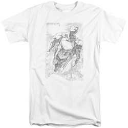 Superman - Mens Exploding Space Sketch Tall T-Shirt