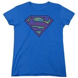 Superman - Womens Tattered Shield T-Shirt