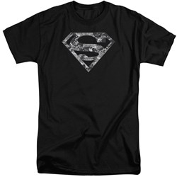 Superman - Mens Urban Camo Shield Tall T-Shirt