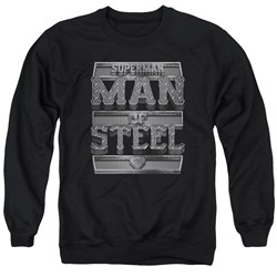 Superman - Mens Steel Text Sweater