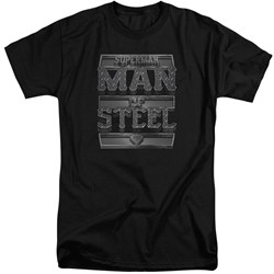 Superman - Mens Steel Text Tall T-Shirt