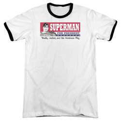 Superman - Mens Superman For President Ringer T-Shirt