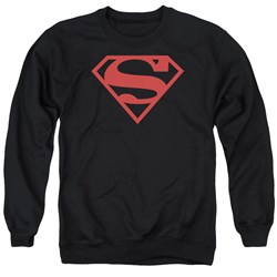Superman - Mens Red On Black Shield Sweater