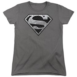 Superman - Womens Super Metallic Shield T-Shirt