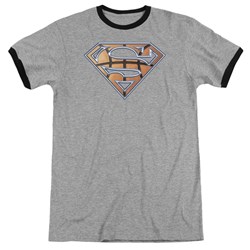 Superman - Mens Basketball Shield Ringer T-Shirt