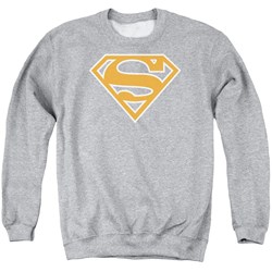Superman - Mens Burnt Orange&Amp;White Shield Sweater