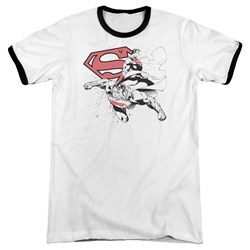 Superman - Mens Double The Power Ringer T-Shirt