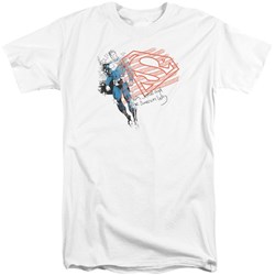 Superman - Mens Super American Flag Tall T-Shirt