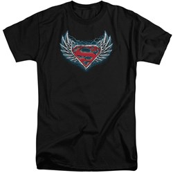 Superman - Mens Steel Wings Logo Tall T-Shirt