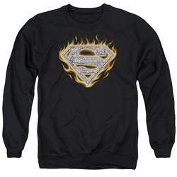 Superman - Mens Steel Fire Shield Sweater