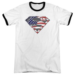 Superman - Mens All American Shield Ringer T-Shirt