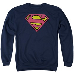 Superman - Mens Distressed Shield Sweater