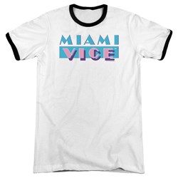 Miami Vice - Mens Logo Ringer T-Shirt