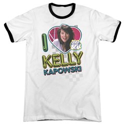 Saved By The Bell - Mens I Love Kelly Ringer T-Shirt