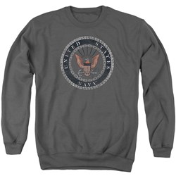 Navy - Mens Rough Emblem Sweater