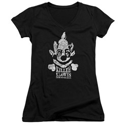 Killer Klowns From Outer Space - Juniors Kreepy V-Neck T-Shirt
