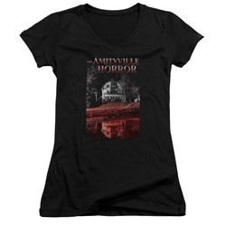 Amityville Horror - Juniors Cold Blood V-Neck T-Shirt
