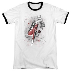 Justice League - Mens Harley Sketch Ringer T-Shirt