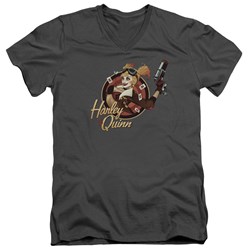 Justice League - Mens Harley Bomber V-Neck T-Shirt