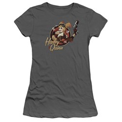 Justice League - Juniors Harley Bomber T-Shirt