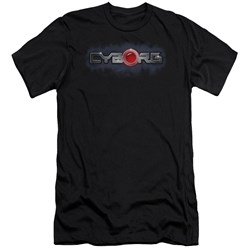 Justice League - Mens Cyborg Title Premium Slim Fit T-Shirt