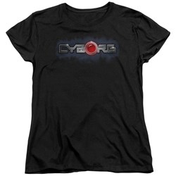 Justice League - Womens Cyborg Title T-Shirt