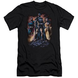 Justice League - Mens Take A Stand Slim Fit T-Shirt